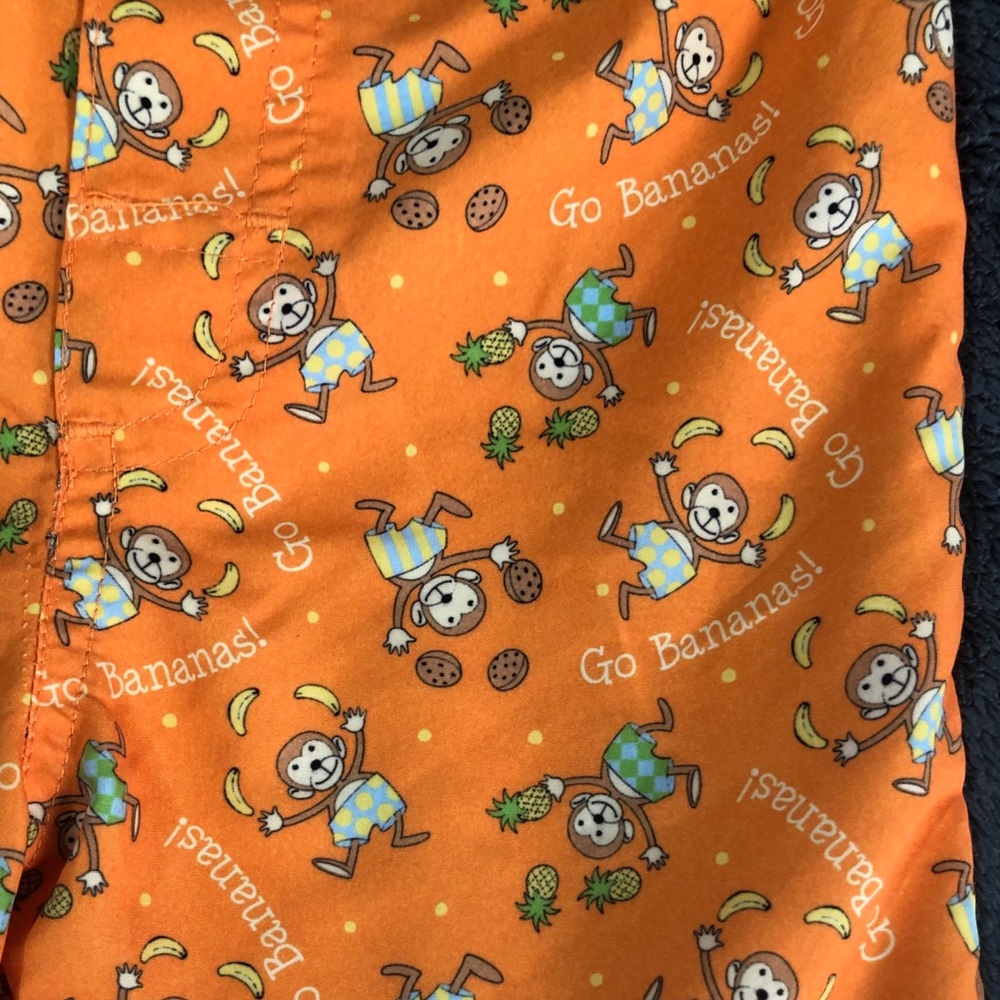 ‼️SOLD‼️Go Bananas” Monkey & Banana Design • Baby swim trunks (12M) - Picture 3 of 7
